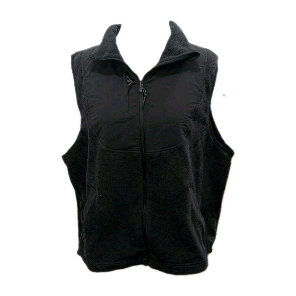 Lululemon Black Fleece Hybrid Vest Size 10 Full Zip Activewear Gilet Pockets